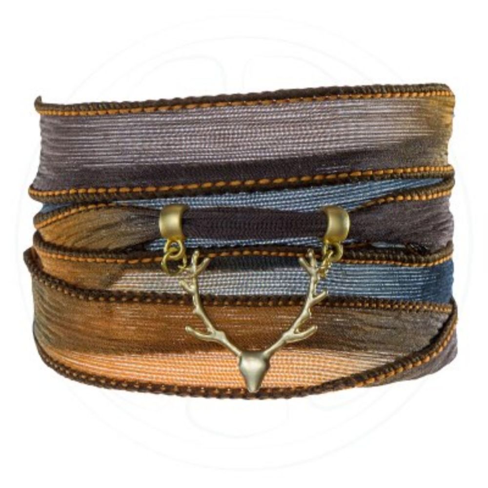 Disco Lemonade GODDESS Diana of the Woodlands, Silk Wrap Bracelet, Choker,Anklet